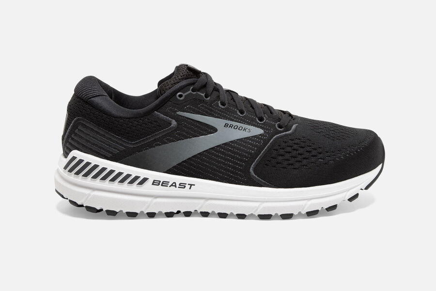 Mens Brooks Beast '20 Walking Shoes Black/Ebony/Grey | Shoes 0936-QARTP